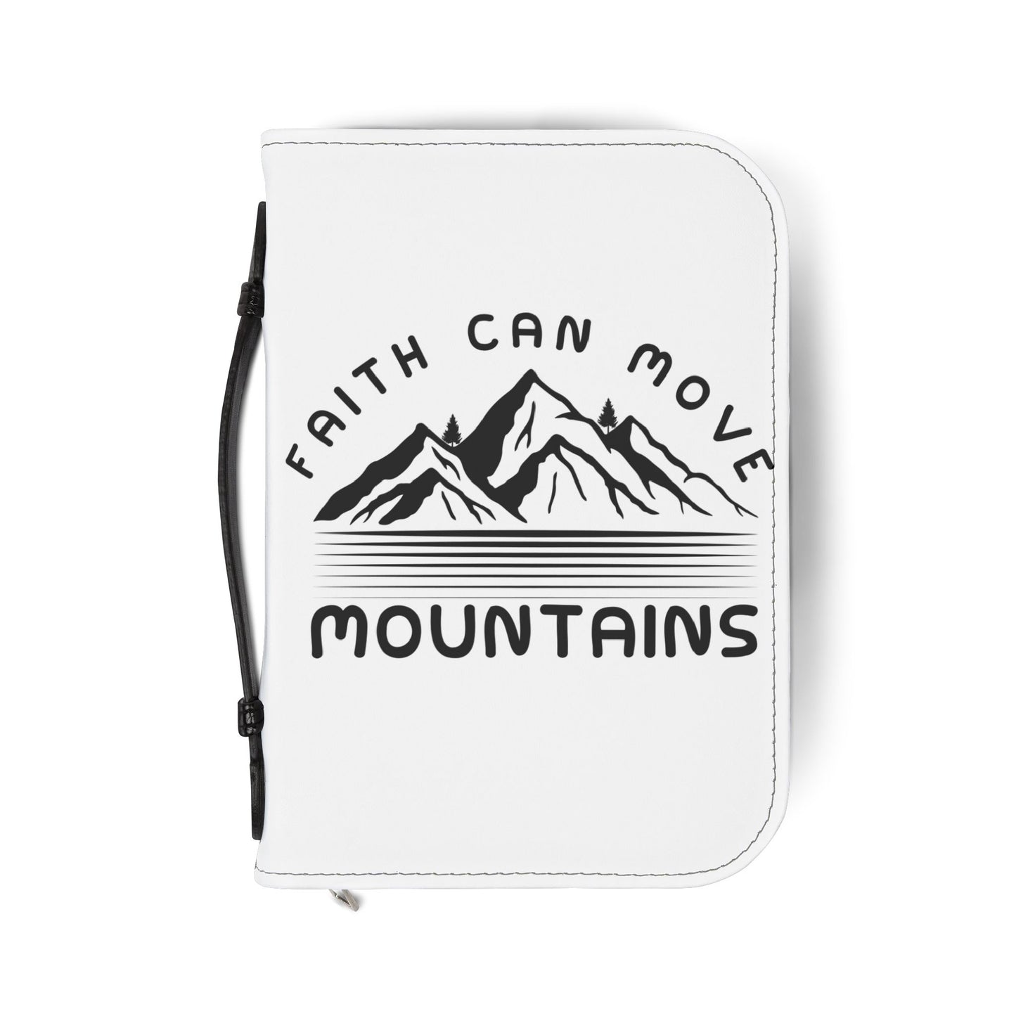 Bible Cover - "Faith Can Move Mountains" Mountain Design Zippered Bible Case