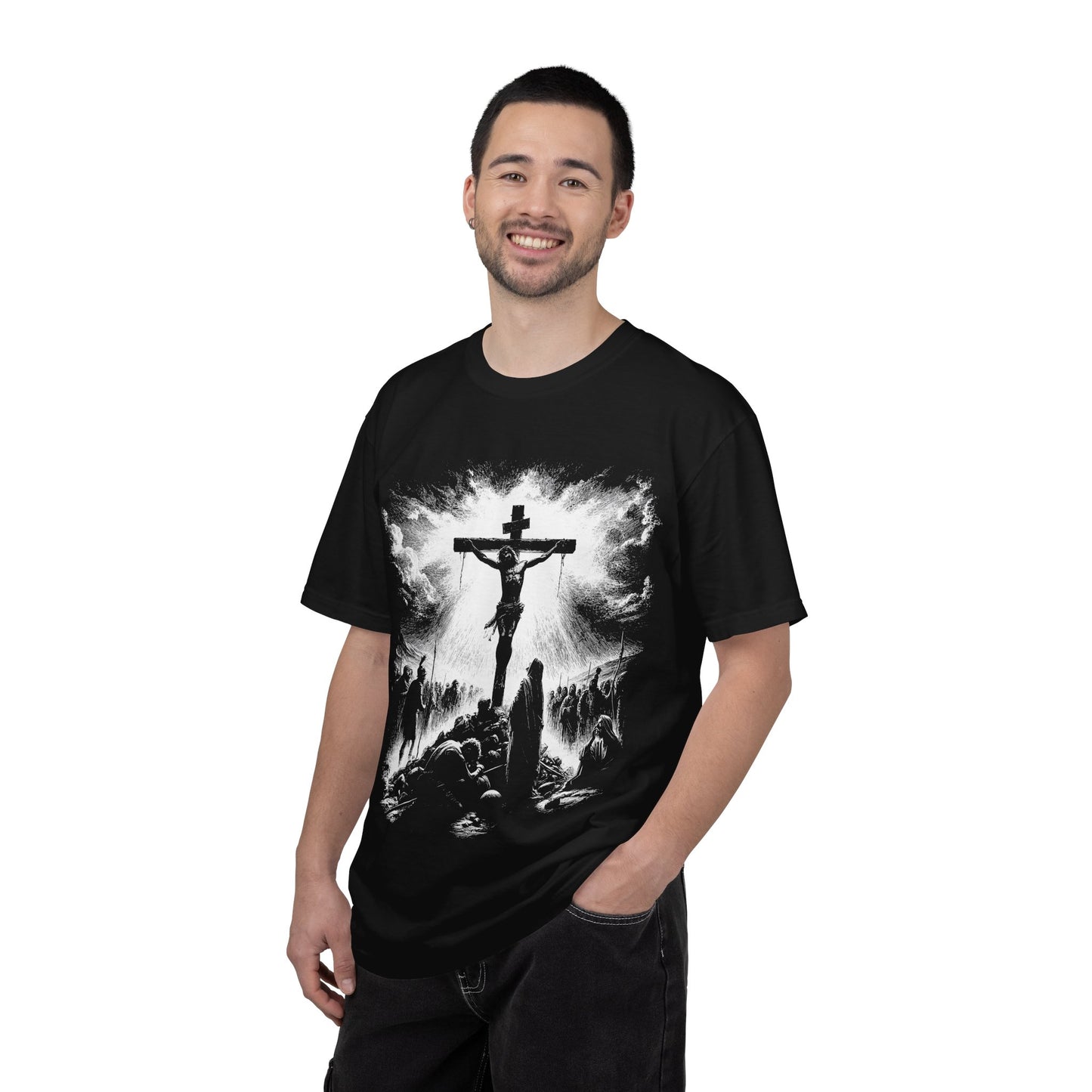 Crucifixion Scene T-Shirt — Religious Christian Faith Graphic Tee