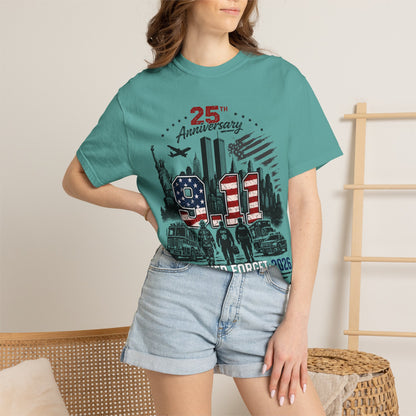 9/11 25th Anniversary T-Shirt — Never Forget 2001–2026 Memorial Tee