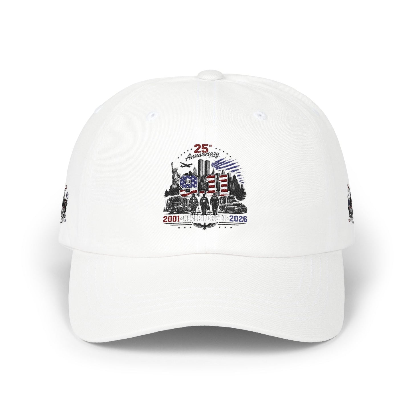 25th Anniversary Dad Cap — Retro Lighthouse & Harbor Embroidery