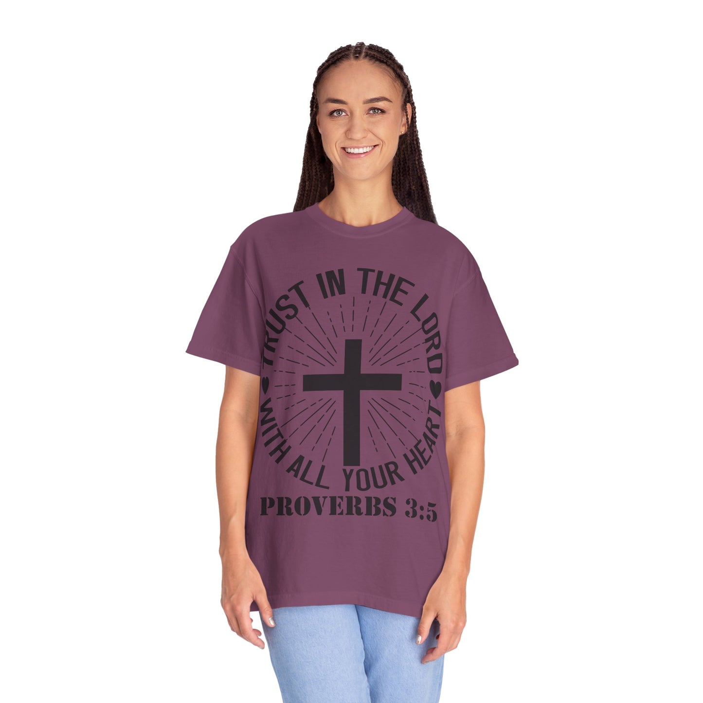 Christian T-Shirt — "Trust in the Lord with All Your Heart" Proverbs 3:5 Faith Tee