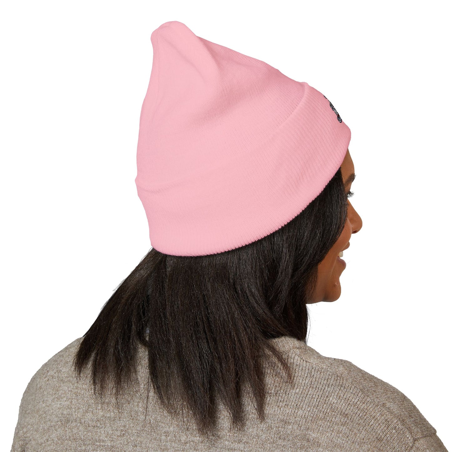 Embroidered 'Jesus' Crown Cuffed Beanie — Christian Faith Winter Hat