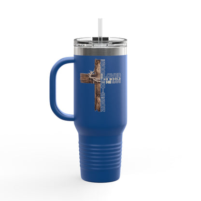 Religious Cross 40oz Insulated Travel Mug — Faith-Inspired Stainless Tumbler
