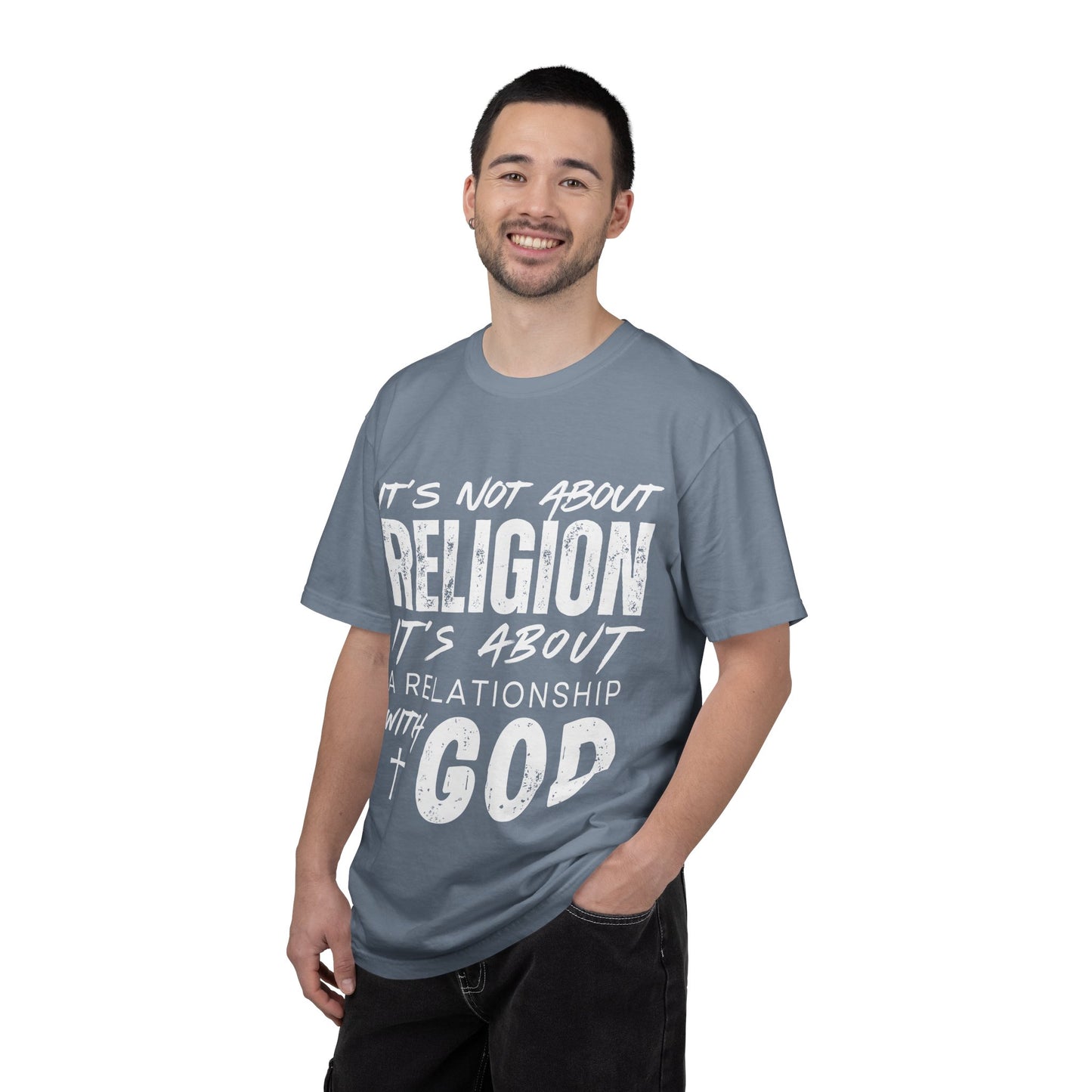 Christian T-Shirt — "It’s Not About Religion It’s About A Relationship With God"