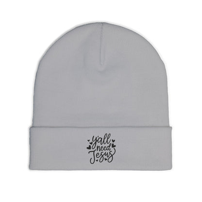 Embroidered 'God's Plan' Knit Beanie – Faith-Inspired Winter Hat