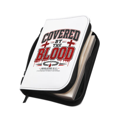 Covered by the Blood Bible Cover – Christian Zippered Bible Case with Cross Design