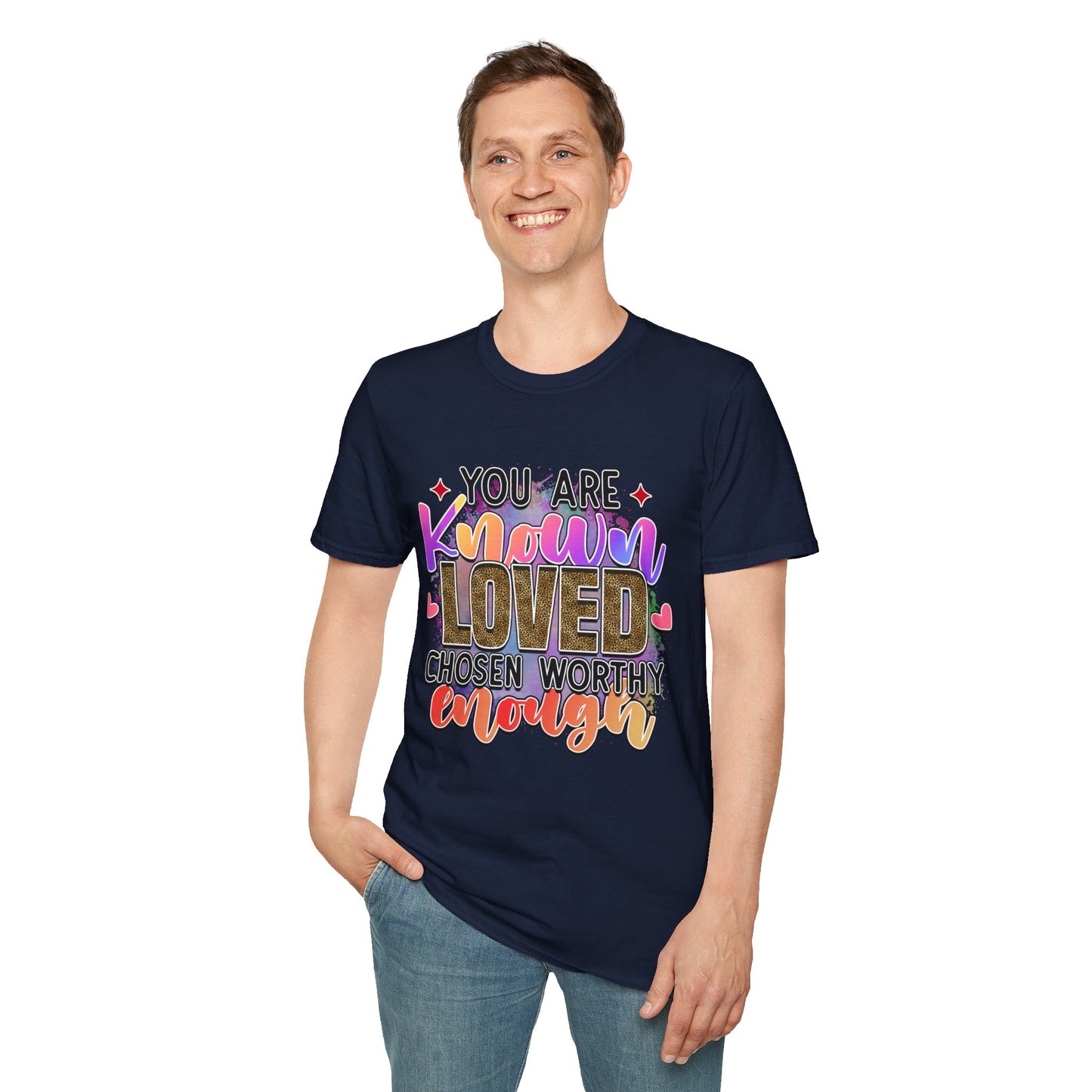 T-Shirt — “You Are Known Loved” Inspirational Graphic Tee