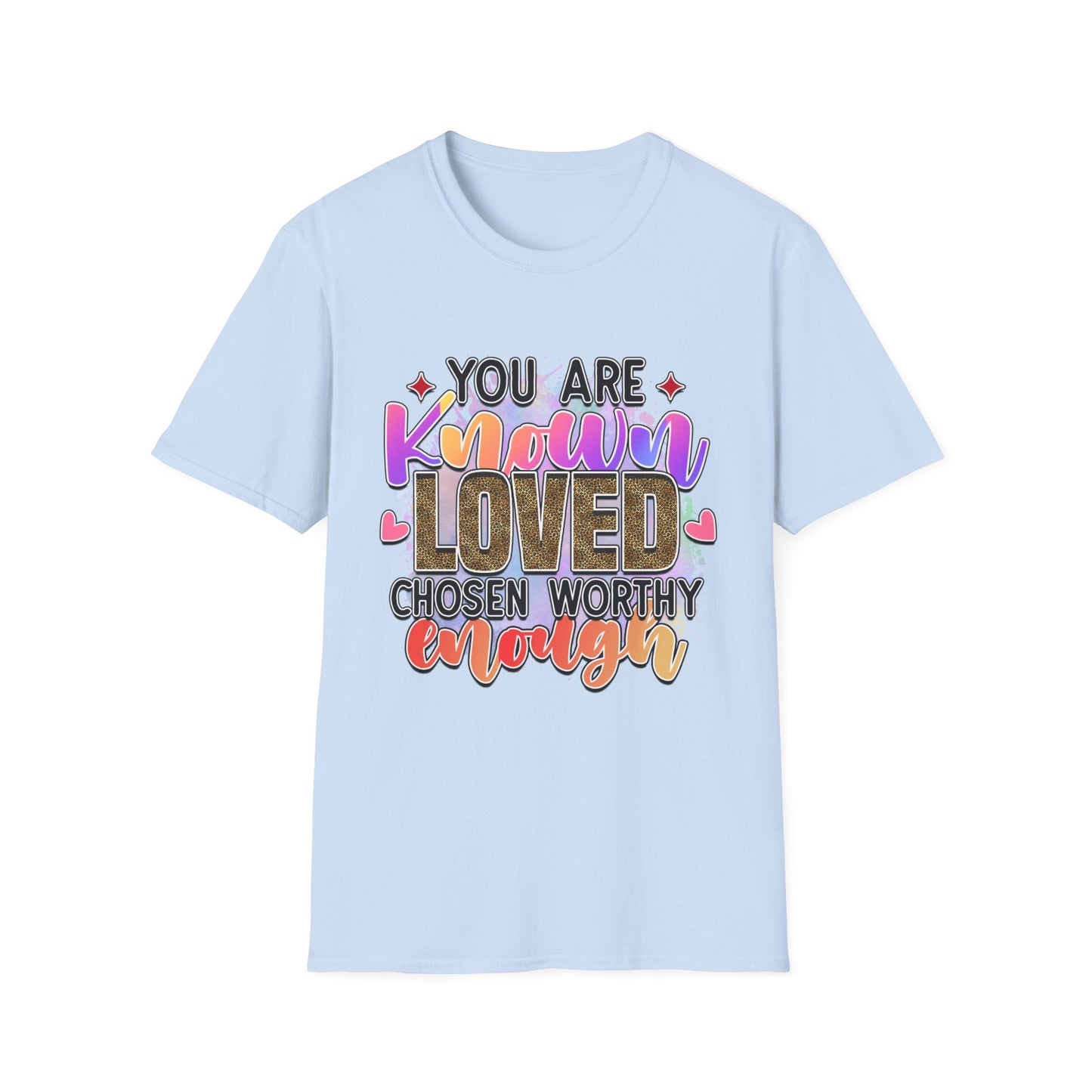 T-Shirt — “You Are Known Loved” Inspirational Graphic Tee
