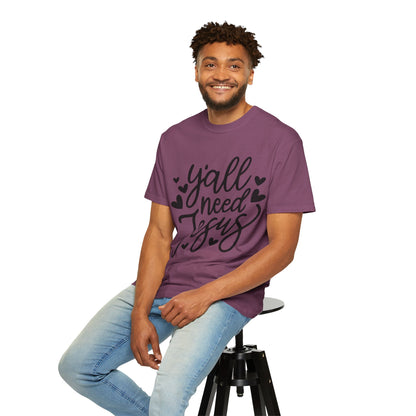 T-Shirt — "Y'all Need Jesus" Script Faith Tee