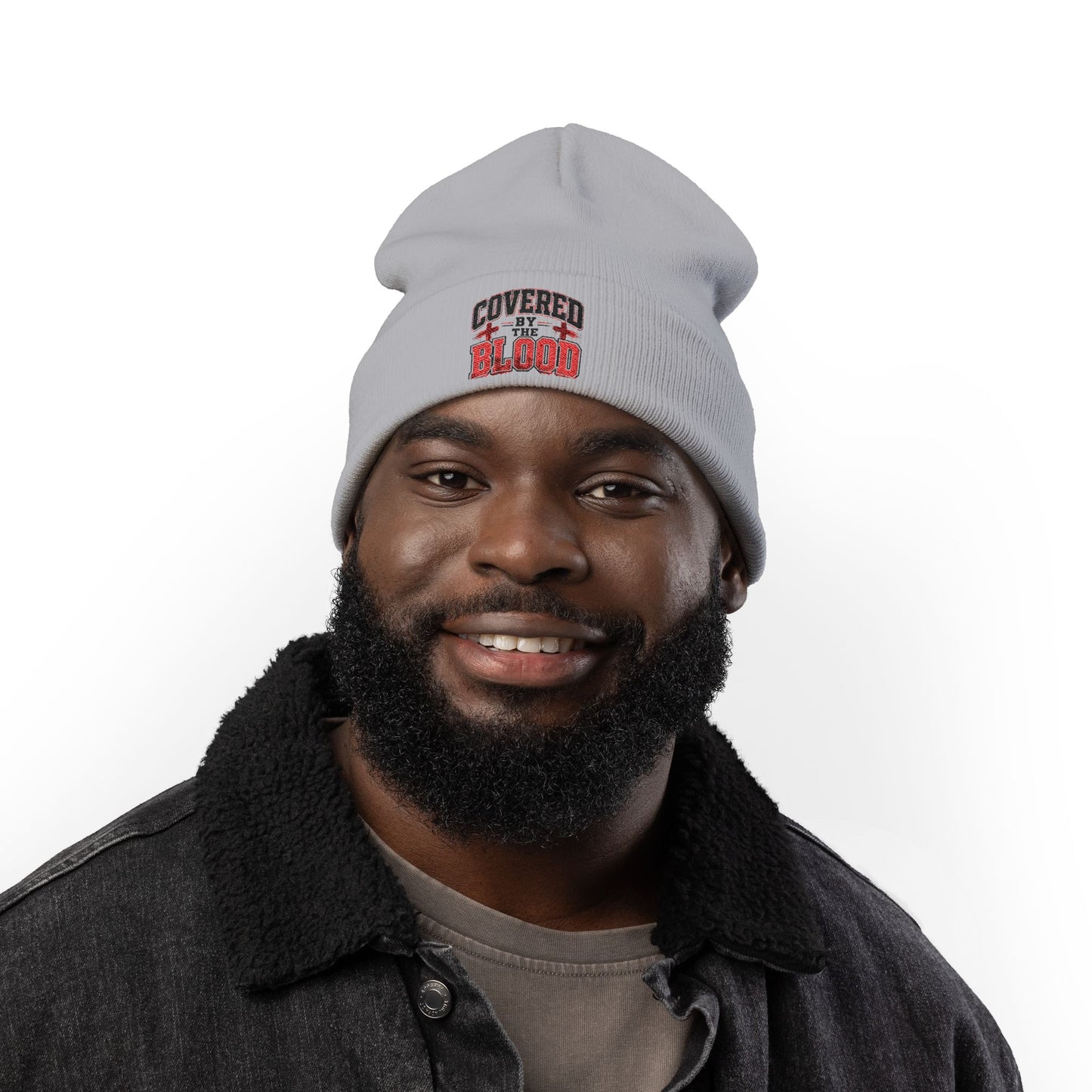 Covered by the Blood Embroidered Beanie