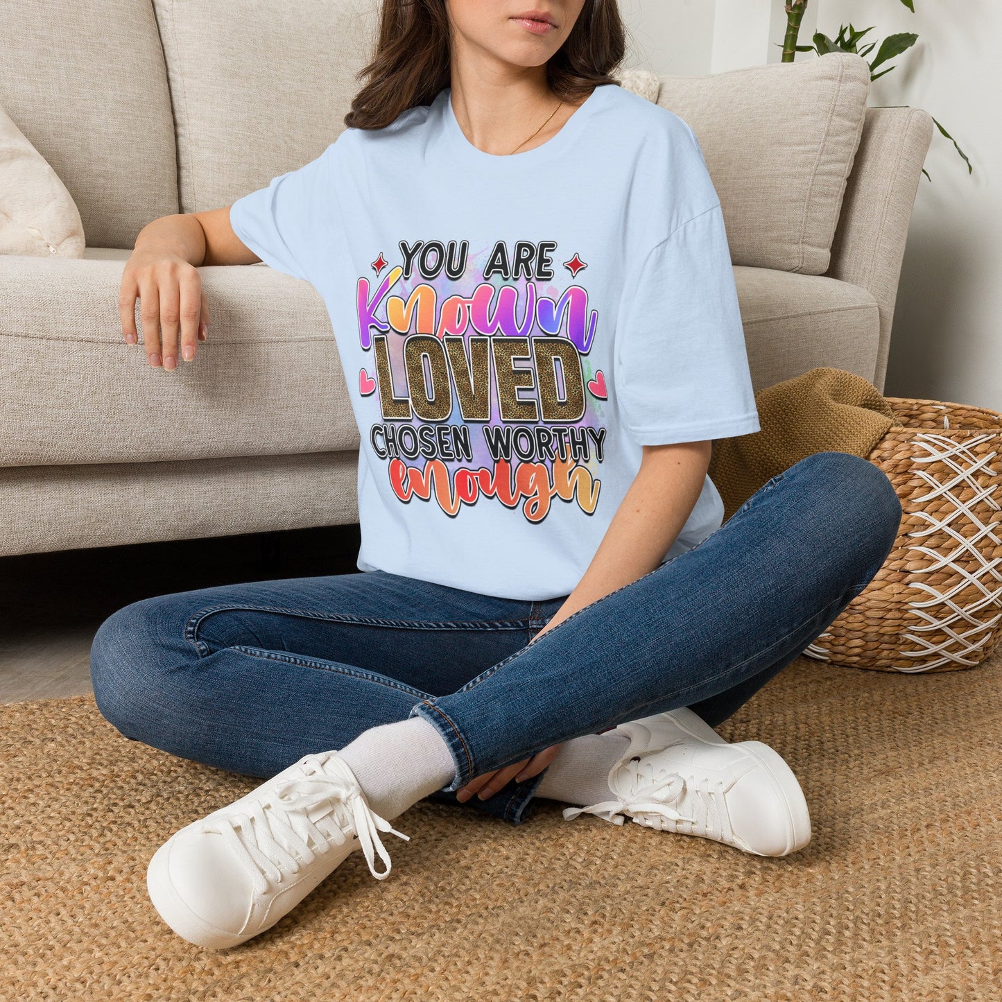 T-Shirt — “You Are Known Loved” Inspirational Graphic Tee
