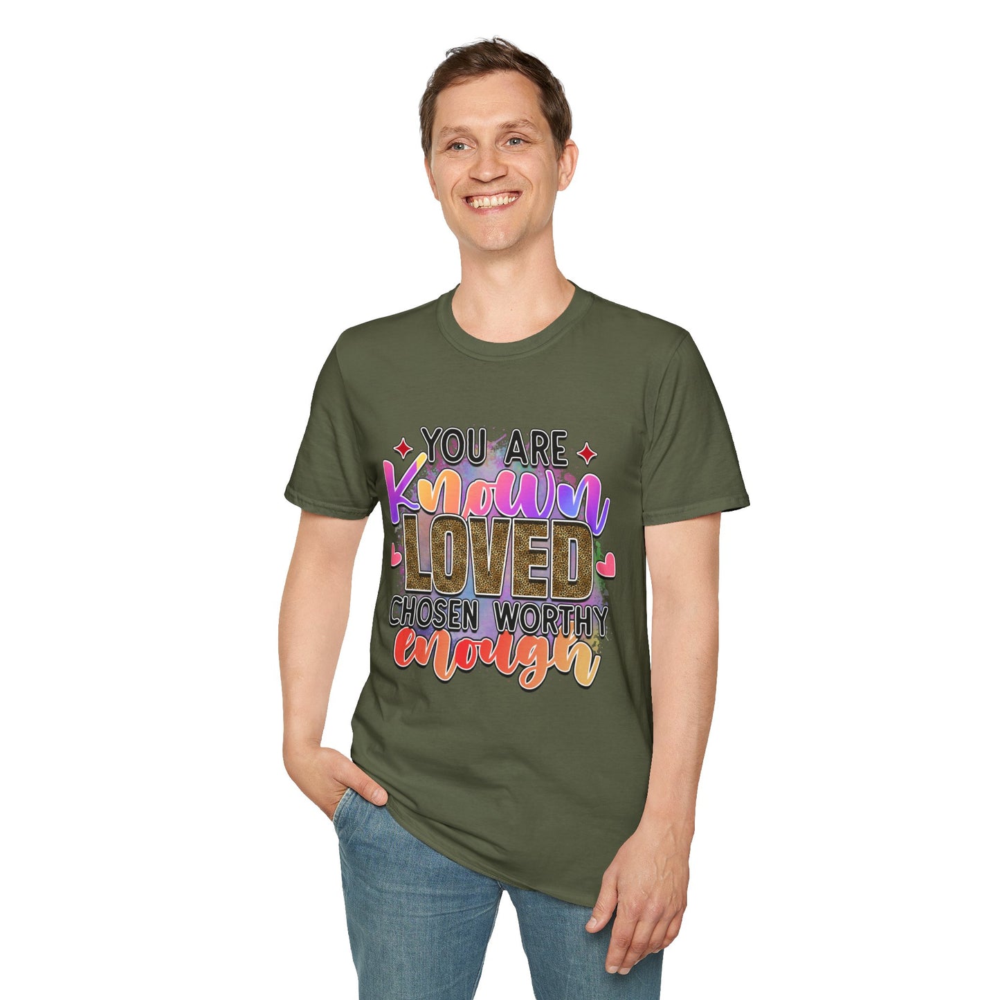 T-Shirt — “You Are Known Loved” Inspirational Graphic Tee