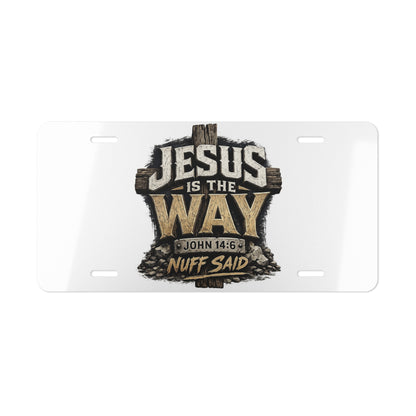 Jesus Is The Way Vanity Plate — John 14:6 Inspirational License Plate
