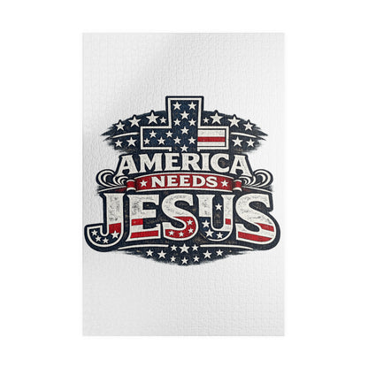 America Needs Jesus Puzzle — Patriotic Christian Jigsaw (110/252/520/1014 pcs)
