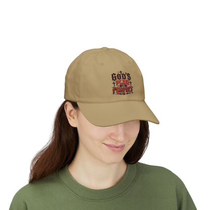 Religious Dad Cap - "God's Plan Is Perfect" Embroidered Baseball Hat