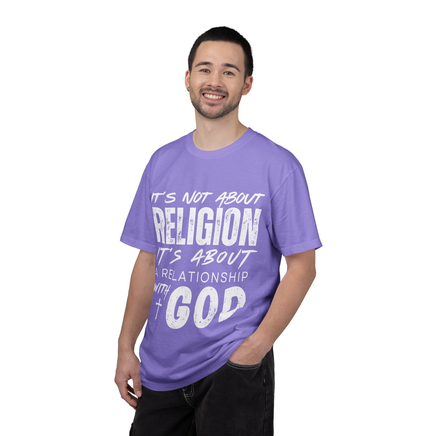 Christian T-Shirt — "It’s Not About Religion It’s About A Relationship With God"
