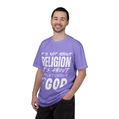 Christian T-Shirt — "It’s Not About Religion It’s About A Relationship With God"