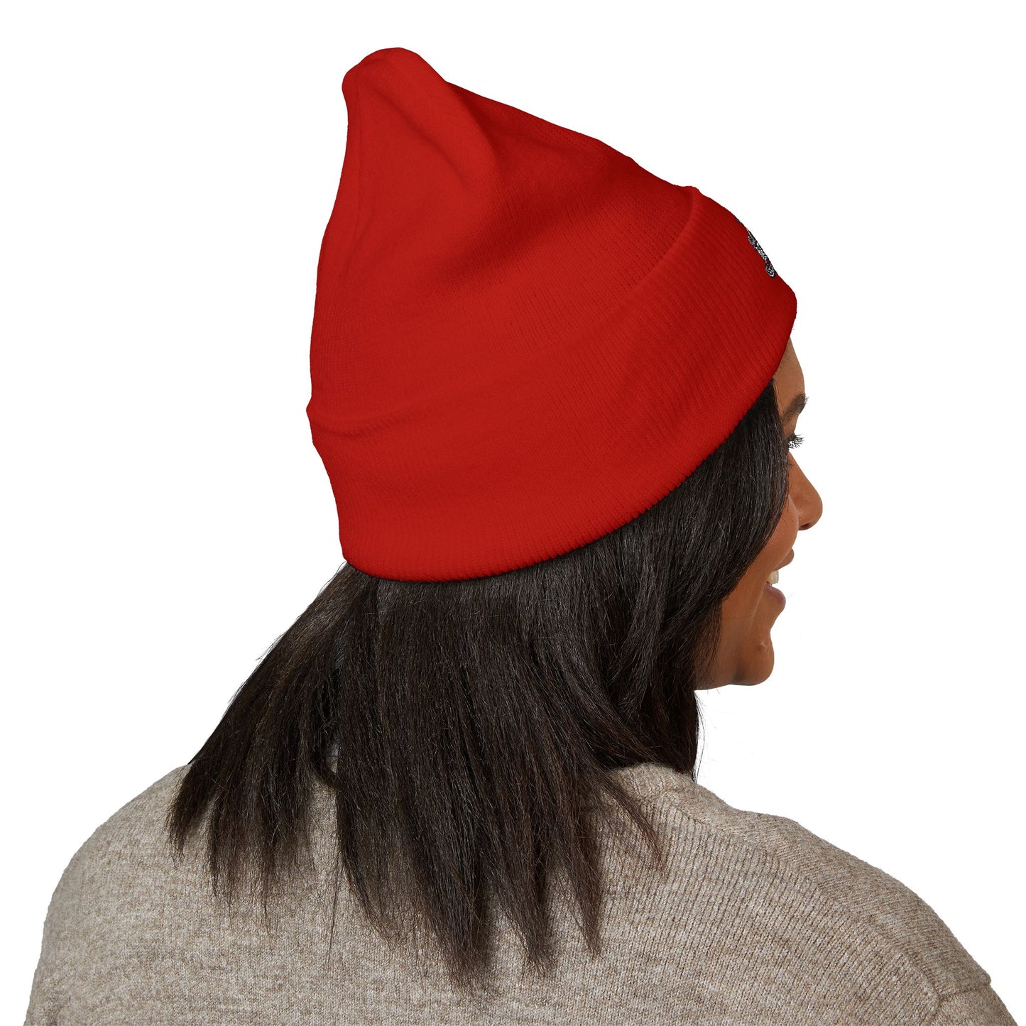 Embroidered 'Jesus' Crown Cuffed Beanie — Christian Faith Winter Hat