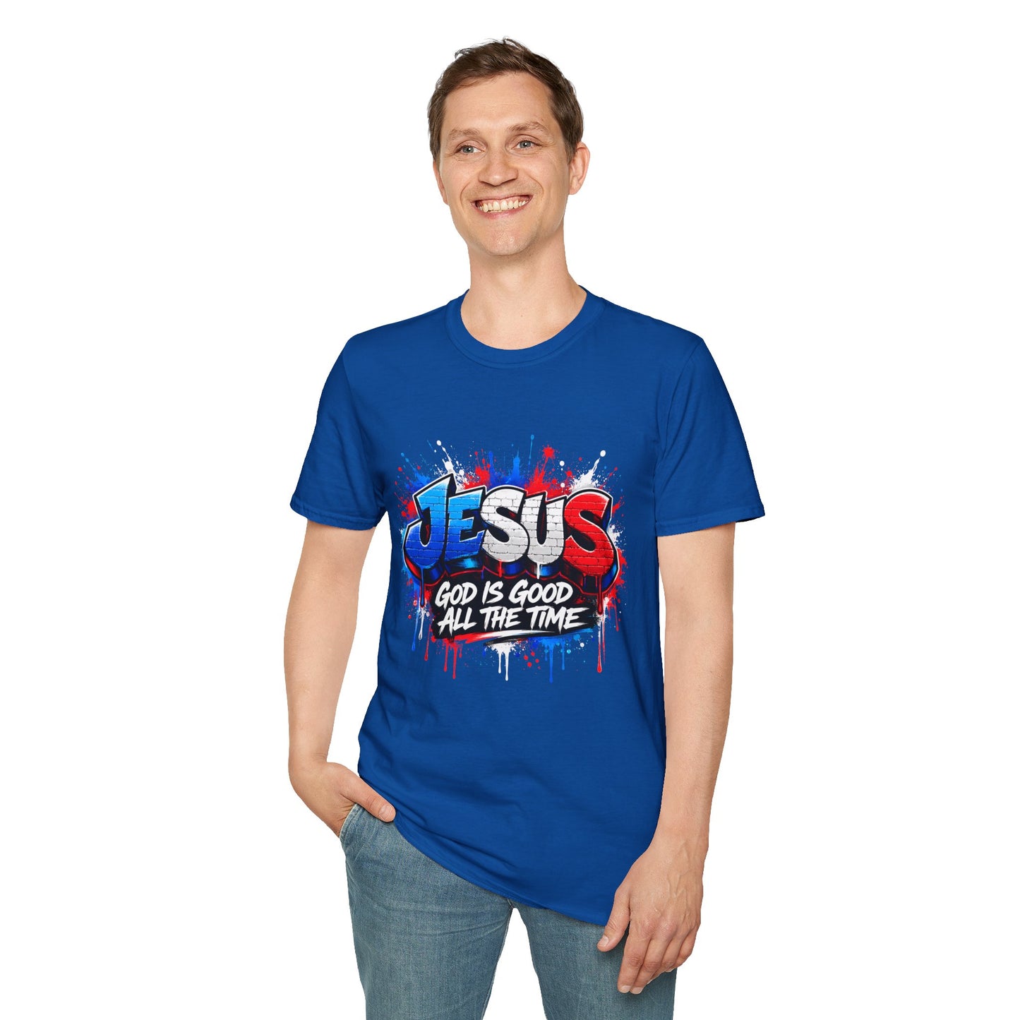 Jesus Graffiti T-Shirt — "God Is Good All The Time" Christian Tee