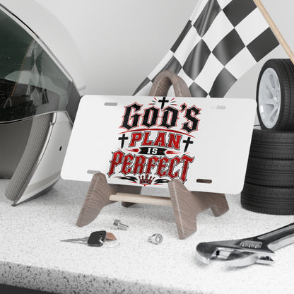 God's Plan Is Perfect Vanity Plate — Religious License Plate
