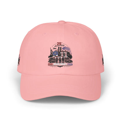 25th Anniversary Dad Cap — Retro Lighthouse & Harbor Embroidery