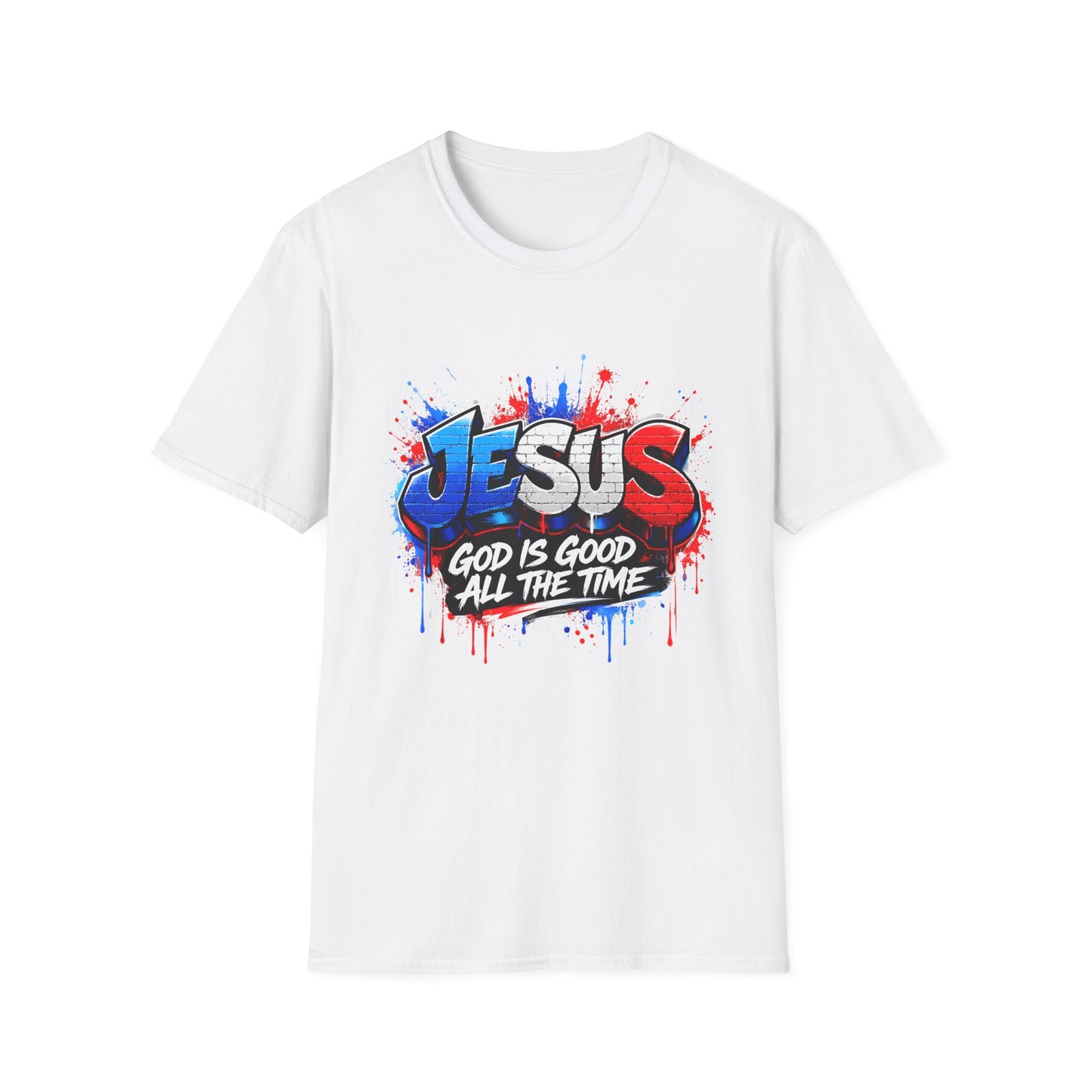 Jesus Graffiti T-Shirt — "God Is Good All The Time" Christian Tee