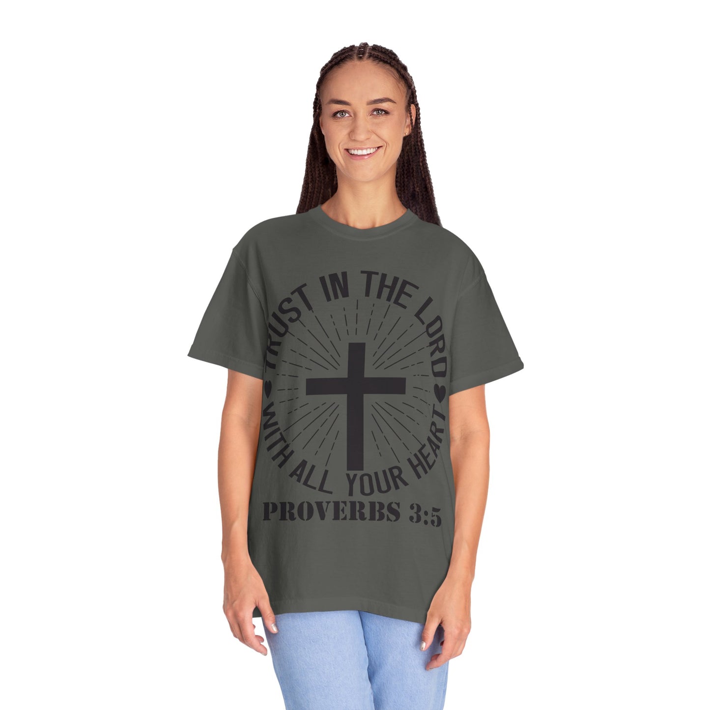 Christian T-Shirt — "Trust in the Lord with All Your Heart" Proverbs 3:5 Faith Tee