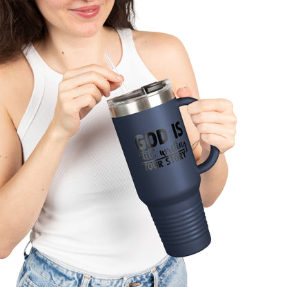 Insulated Travel Mug – “God Is Still Writing Your Story” 40oz Stainless Tumbler