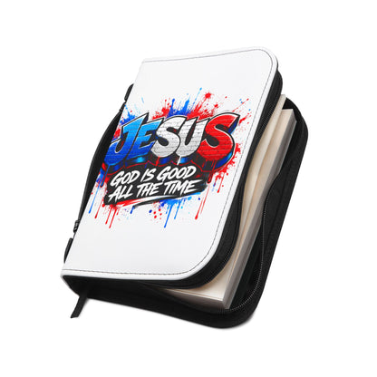 Bible Cover — Graffiti "JESUS: God Is Good All The Time" Zippered Bible Case