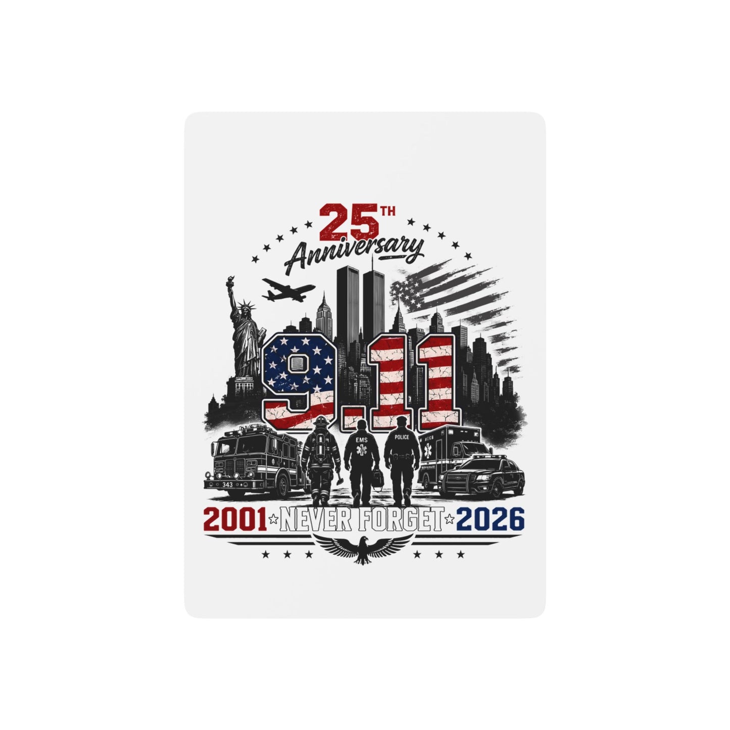 25th Anniversary 9/11 Memorial Playing Cards