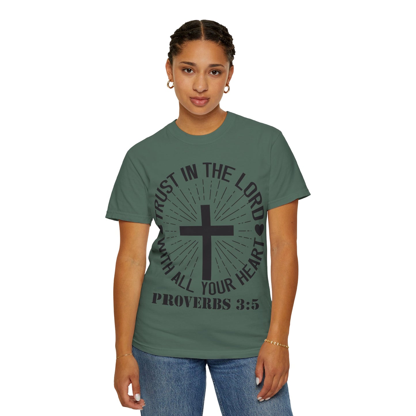 Christian T-Shirt — "Trust in the Lord with All Your Heart" Proverbs 3:5 Faith Tee