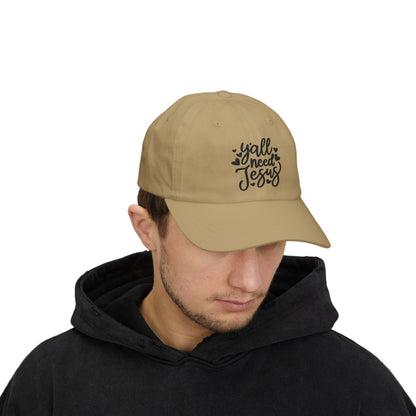 Dad Cap — “Y'all Need Jesus” Embroidered Christian Baseball Hat