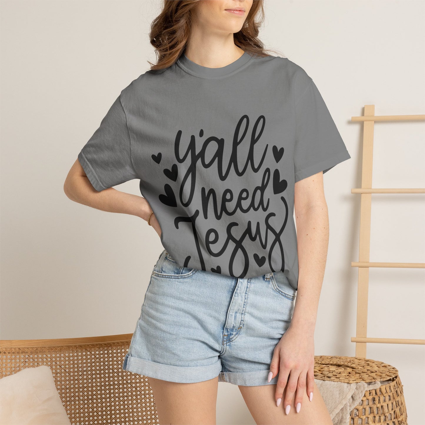 T-Shirt — "Y'all Need Jesus" Script Faith Tee