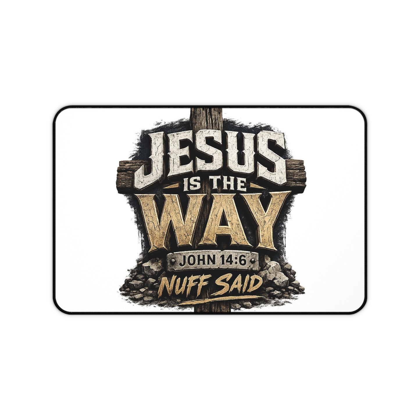 Jesus Is The Way Desk Mat – Christian Scripture Desk Pad (John 14:6)