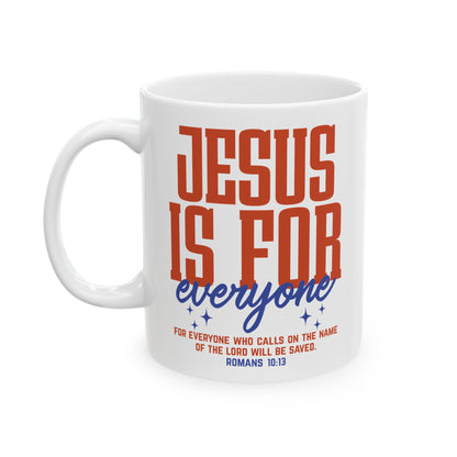 Ceramic Mug — "Jesus Is Lord" Retro Typography Coffee Mug (11oz/15oz)