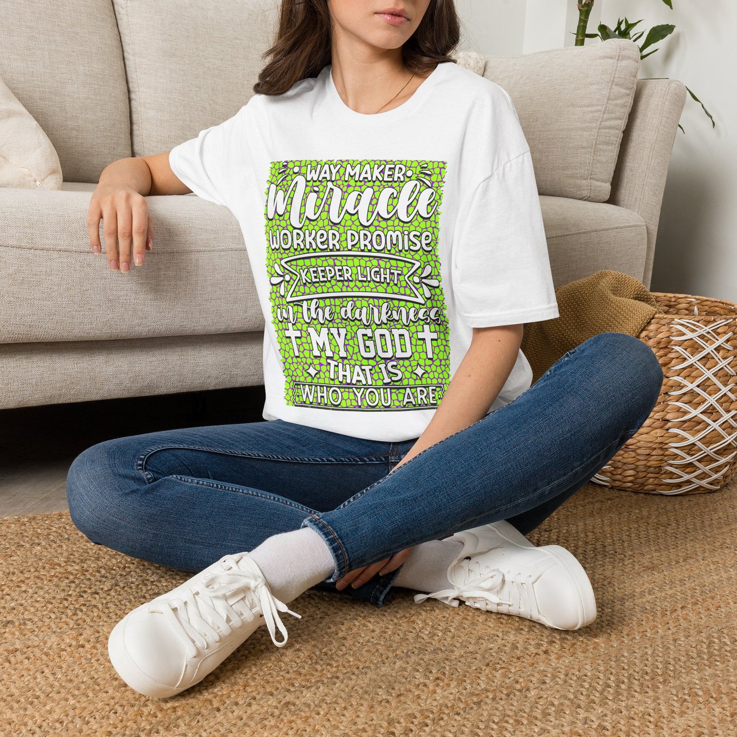 Way Maker Miracle Christian T-Shirt — Faith Verse Tee (Keeper, Promise)