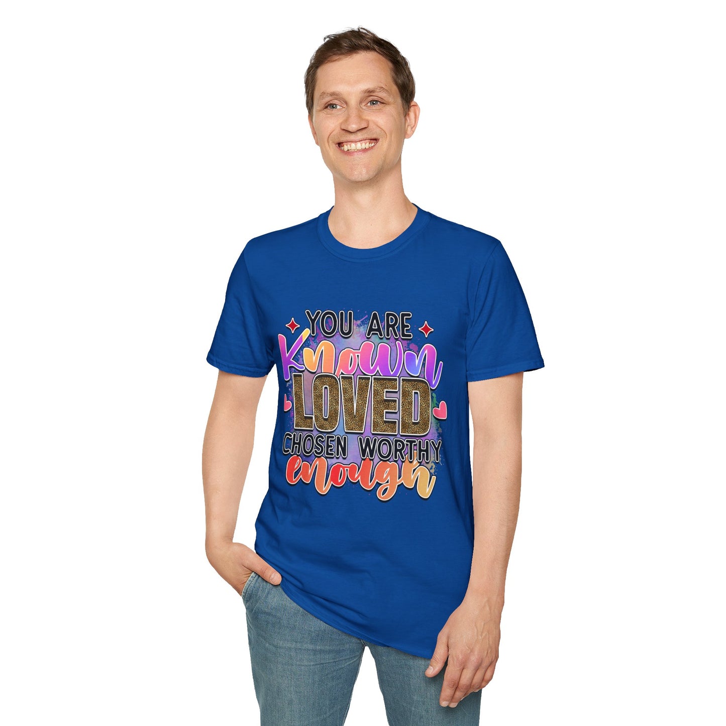 T-Shirt — “You Are Known Loved” Inspirational Graphic Tee