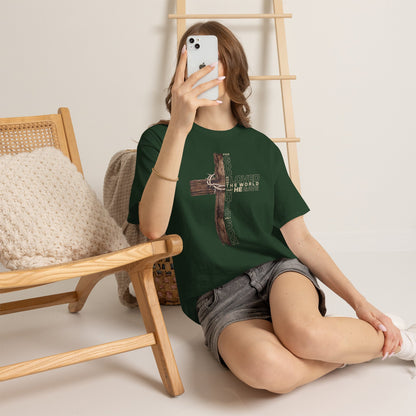 Christian Cross T‑Shirt — "For God Loved the World He Gave His Son" Inspirational Tee