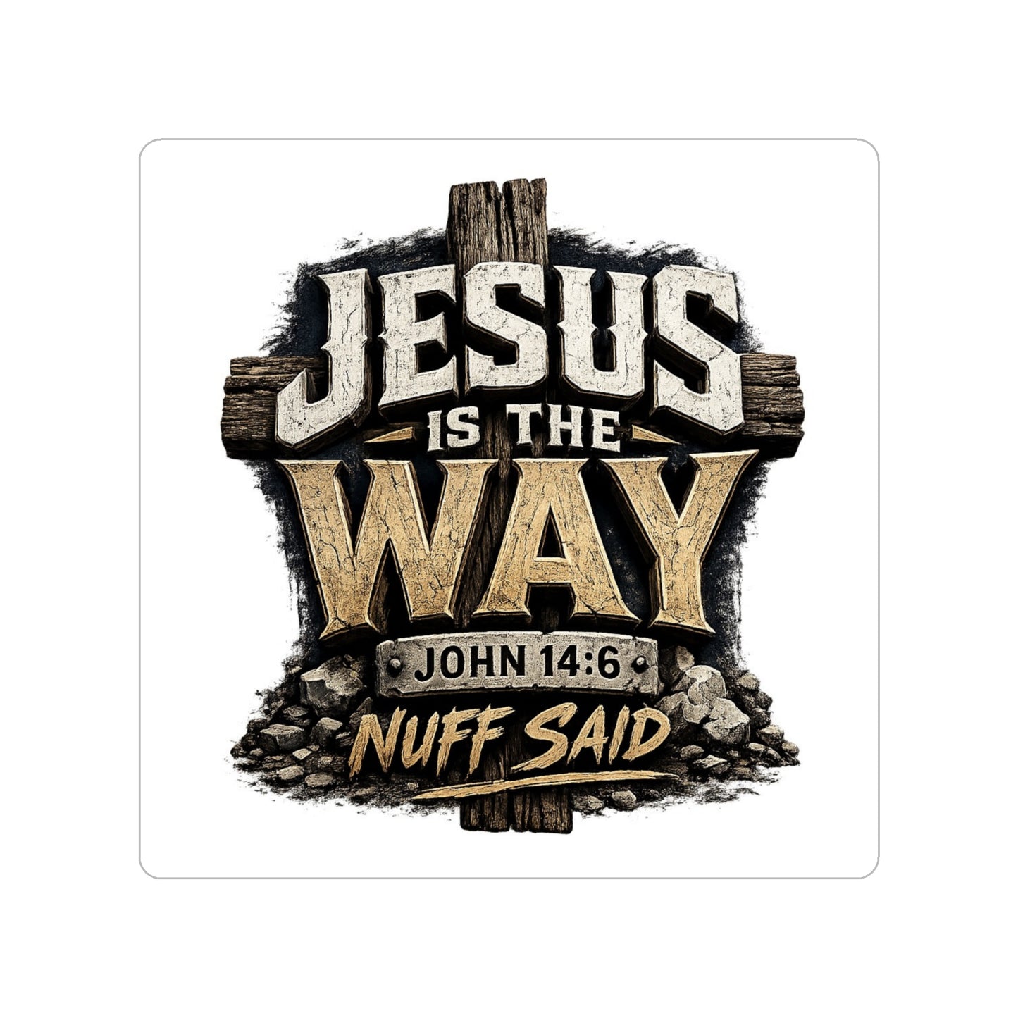 Jesus Is The Way Die-Cut Sticker - John 14:6 Outdoor Waterproof