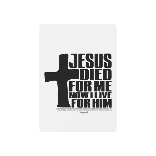 Christian Poker Playing Cards - "Jesus Died For Me" Inspirational Card Deck