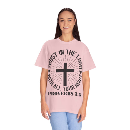 Christian T-Shirt — "Trust in the Lord with All Your Heart" Proverbs 3:5 Faith Tee