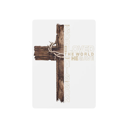 Christian Cross Poker Playing Cards — "For God So Loved the World" Deck