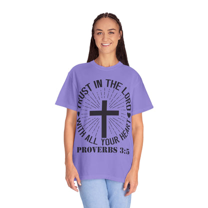 Christian T-Shirt — "Trust in the Lord with All Your Heart" Proverbs 3:5 Faith Tee