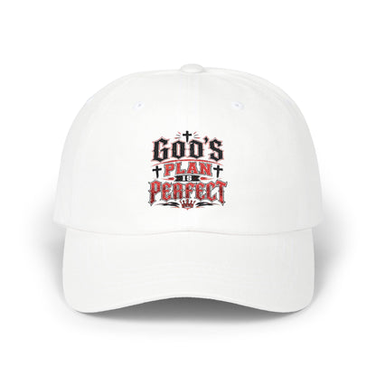 Religious Dad Cap - "God's Plan Is Perfect" Embroidered Baseball Hat